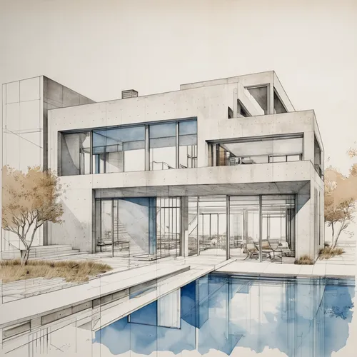 modern house,house drawing,modern architecture,architect plan,archidaily,dunes house,mid century house,contemporary,house by the water,pool house,house with lake,residential house,aqua studio,core ren