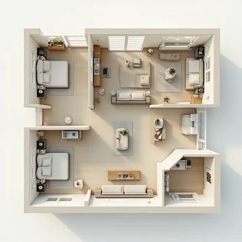 top view 3d plan of resort luxury beige and white, interior and exterior space division conceptual realistic




,a white floor plan with two beds and one living room,floorplan home,floorplans,floorpl