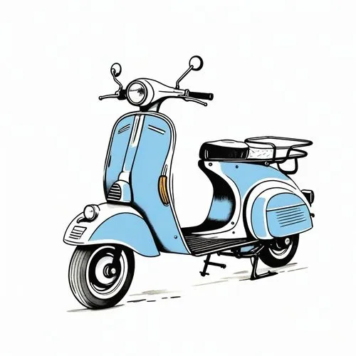 vintage blue scooter
