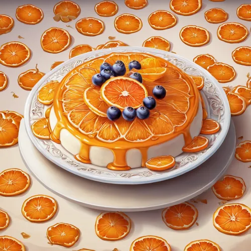 Describe the taste of a delicious dessert colored with an orange hex code.,mandarin cake,orange cake,citrus cake,cassata,orange slice,orange slices,gelatin dessert,oranges,cinema 4d,fondant,sliced tan