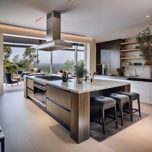 Gourmet Kitchen: A gourmet kitchen equipped with high-end appliances, marble countertops, and custom cabinetry, ideal for culinary enthusiasts