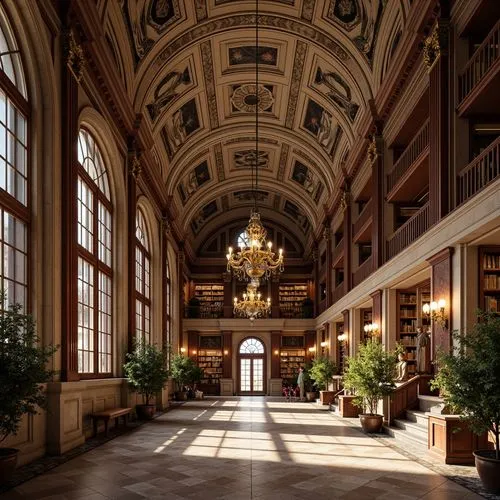 Library Neoclassicism Style Building Design Ideas