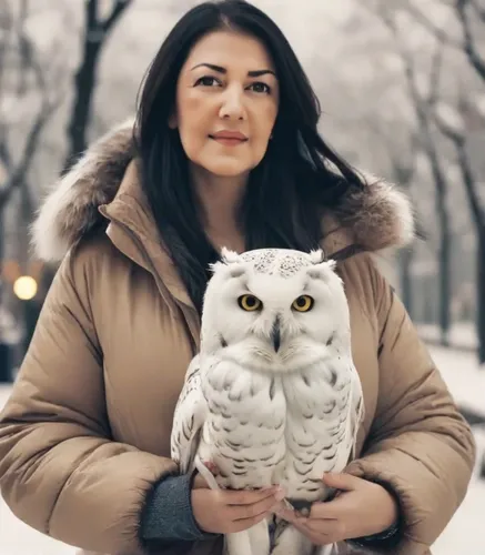 Woman with white owl,snow owl,owl-real,owl background,owl nature,snowy owl,hedwig,large owl,owls,the snow queen,white eagle,kawaii owl,owl,hoot,bubo bubo,boobook owl,yasemin,couple boy and girl owl,wi