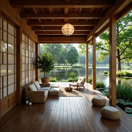 Boathouse Asian Style Building Design Ideas