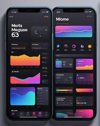 Modern iOS app, sleek architecture design, minimalistic style, clean lines, vibrant colors, glass-like reflections, subtle animations, 3D transitions, futuristic feel, metallic accents, dark mode, lig