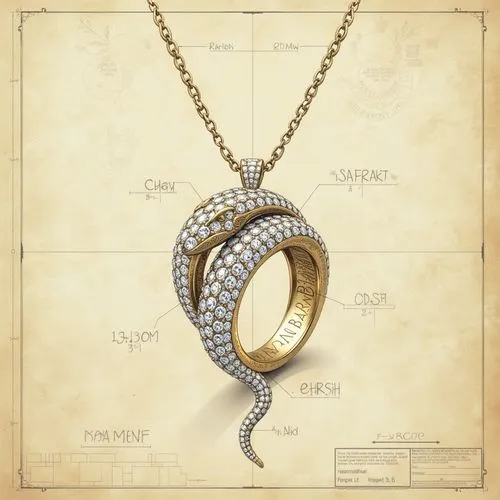 A jewelry design,A snake shaped ring with draft lines, fashionable elements, simple and atmospheric, featuring diamonds and draft vector lines




,the jewelry design shows how to make soing unique,di