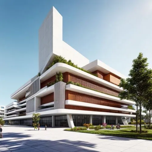 zaha hadid,shenzhen vocational college,biotechnology research institute,modern building,multistoreyed,new building,modern architecture,arq,multi storey car park,3d rendering,school design,archidaily,a