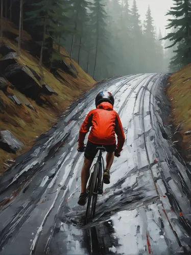 Create a thrilling racing game where players must navigate a treacherous slope to reach the finish line.,artistic cycling,cyclist,road cycling,uphill,mountain bike,alpine route,streetluge,cross-countr