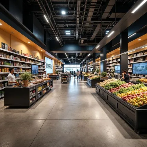 High-tech Style Grocery Store Architecture Design Ideas