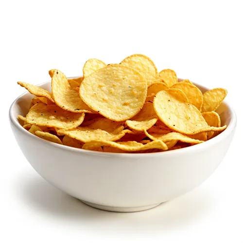 A bowl of chips.,potato crisps,potato chips,potato chip,chips,corn chip,pizza chips,crisps,cartoon chips,chip,tortilla chip,potato wedges,fried potatoes,tomate frito,friench fries,chips from kale,cris
