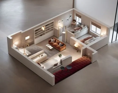 3D Floor plan, Modern home,floor plan of a two bedroom apartment with living and dining areas,modern living room,interior modern design,modern room,home interior,modern decor,loft,smart home,lofts,con