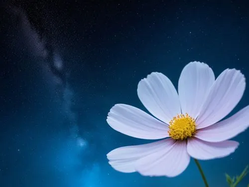 cosmos,large white daisy flower with the dark blue sky background,white cosmos,cosmos flower,cosmos,daisy flower,wood daisy background,cosmic flower