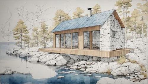 Lake House Designs,small cabin,inverted cottage,house with lake,summer cottage,house by the water,floating huts,cottage,boat house,summer house,boathouse,fisherman's hut,fisherman's house,wooden house