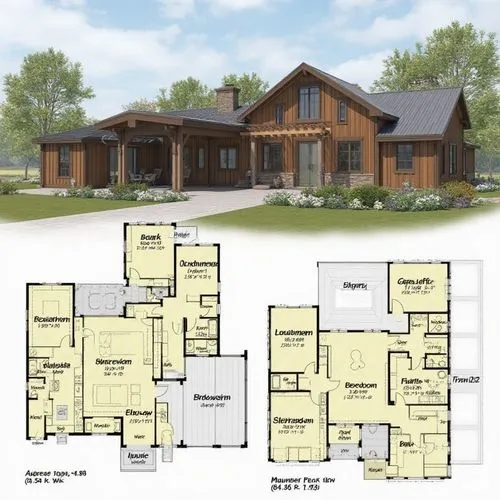 Barndominium style houseplan
,this is the floor plan for a two story house with attached living areas,floorplan home,house floorplan,house drawing,floorplans,homebuilding,revit,floorplan,passivhaus,ho