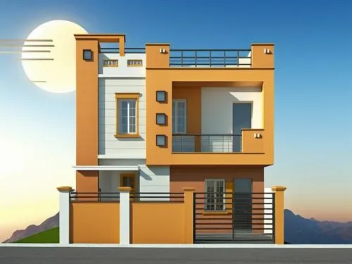 a very nice looking house in the middle of the day,modern house,cubic house,sky apartment,two story house,multistorey,houses clipart