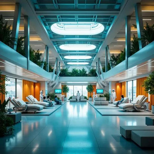 Streamline Moderne Style Healthcare Center Architecture Design Ideas