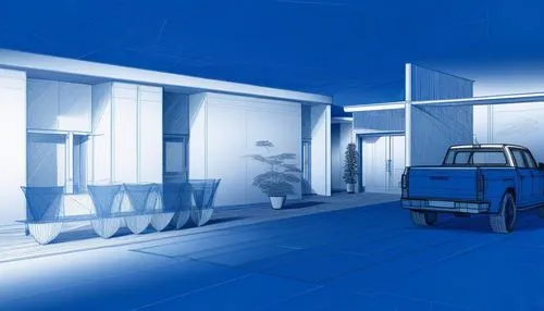 Proporción,drivespace,sketchup,tsukihime,auto repair shop,shinbo,shenmue,blue room,blueprints,vehicle storage,background design,hausser,3d rendering,truck,higurashi,car showroom,cybertruck,cartoon vid