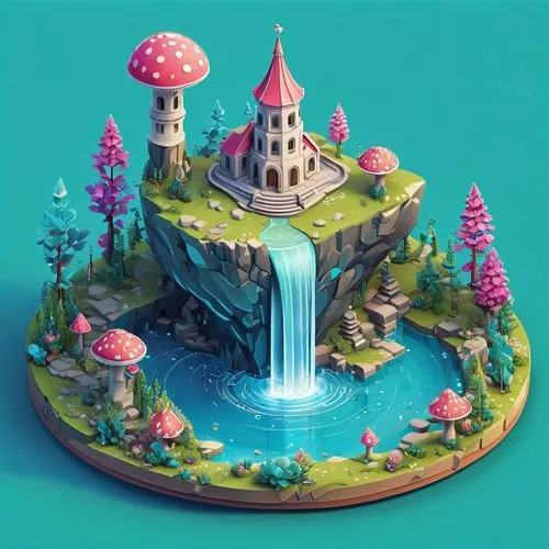 Fantasie figur mit einem pilz
,mushroom island,mushroom landscape,3d fantasy,floating island,wishing well,fairy world,fairy village,fairy chimney,floating islands,fantasy city,tiny world,fantasy world
