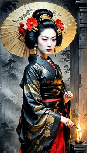 a woman in oriental dress standing with a lit candle,geisha,geisha girl,geiko,oiran,maiko,geishas,japanese art,hisako,kazumi,izanami,ugetsu,bunraku,kabuki,yukiyo,shunju,masamori,omotoyossi,kunisada,ja