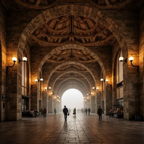 Gothic Style Metro Station Architecture Design Ideas