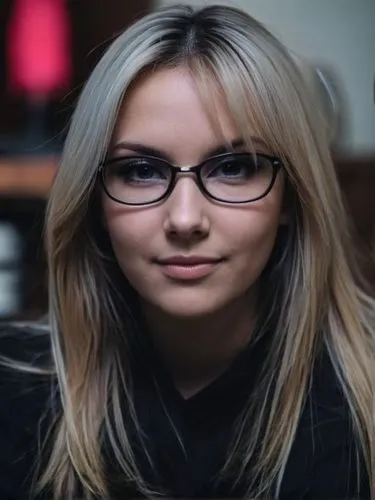 a woman in glasses posing for the camera,with glasses,glasses,librarian,ammo,reading glasses,silver framed glasses,female doctor,attractive woman,her,professor,secretarial,glasses glass,two glasses,pa