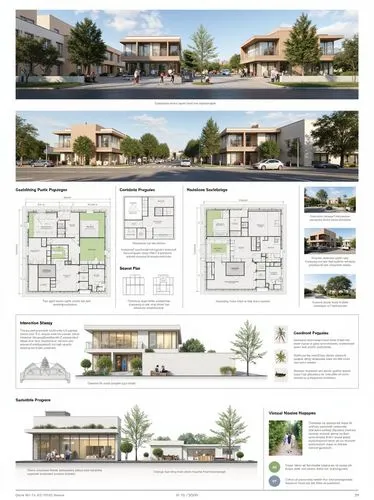 Create a high-quality horizontal A1 presentation board showcasing a comprehensive original proposal for the requalification of blank walls into new facades integrated into the urban landscape. The boa
