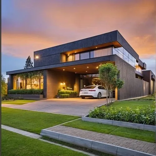 BLACK IBR CORRUGATED SHEETING WALLS,modern house,modern architecture,beautiful home,landscape design sydney,modern style,smart home,landscape designers sydney,luxury home,cube house,smart house,reside