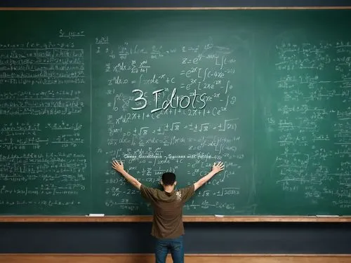 A man stands in front of a blackboard full of formulas,the man is standing in front of a blackboard in his classroom,chalkboard background,blackboard,dyscalculia,blackboards,mathematics,chalkboard fon