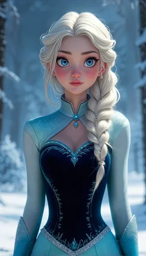 stunning qween Elsa in a regal dress,the character frozen standing in the snow,the snow queen,frozen,suit of the snow maiden,white rose snow queen,ice queen,refrozen,frostily,frostbite,snow white,ice 