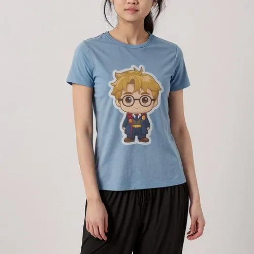 a girl wearing a harry potter tshirt with glasses on her face,threadless,arale,anime japanese clothing,lotte,girl in t-shirt,print on t-shirt,tshirt,t shirt,detective conan,darjeeling,siebold,soffiant
