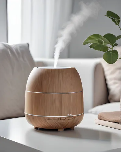 oil diffuser,google-home-mini,air purifier,wooden flower pot,incense with stand,electric kettle,beautiful speaker,wooden bowl,danish furniture,wooden mockup,wooden drum,wooden spool,singing bowl massa