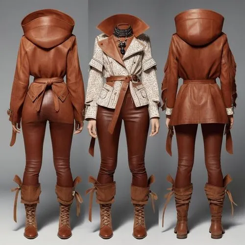 this woman wears a brown jacket with fur collar and knee high boots,leather texture,fashion vector,winter clothing,leathers,clover jackets,coat color,coats,outerwear,winter clothes,jackets,refashioned