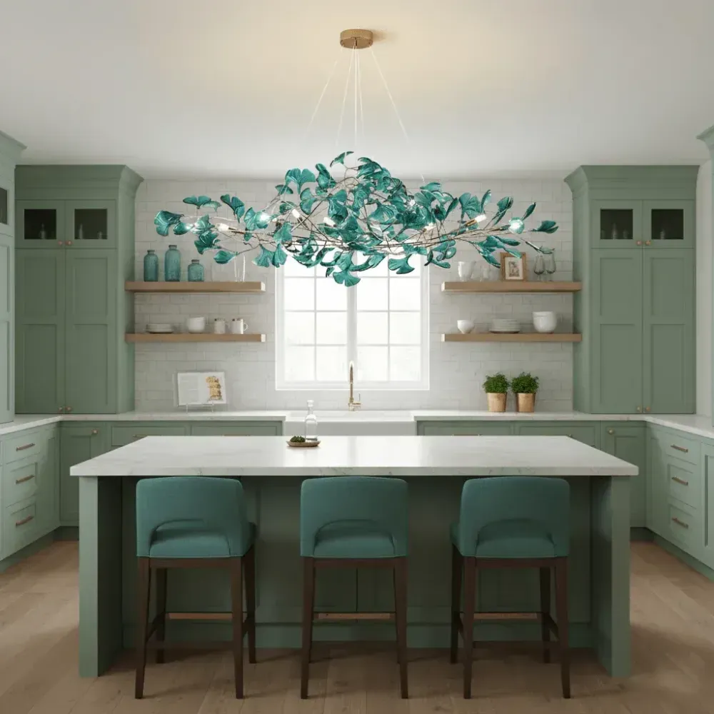 Acrylic Gingko Chandelier