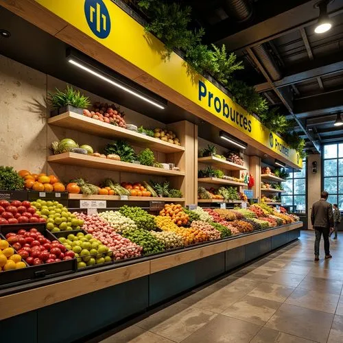 Grocery Store Romanesque Style Design Ideas