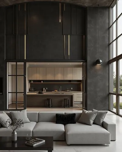 Interior Design,the living room and kitchen of a modern home,minotti,interior modern design,modern decor,contemporary decor,modern living room,luxury home interior,modern minimalist lounge,interior de