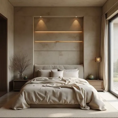  ,a large bed in a room with a view,headboards,headboard,bedstead,bedroom,anastassiades,bedrooms,chambre,modern decor,contemporary decor,modern room