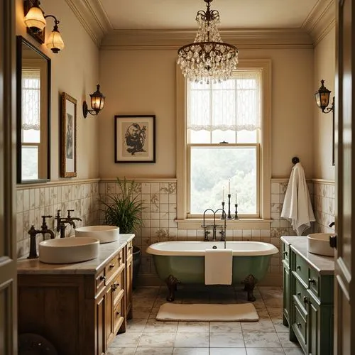 Shabby-Chic Style Bathroom Building Design Ideas
