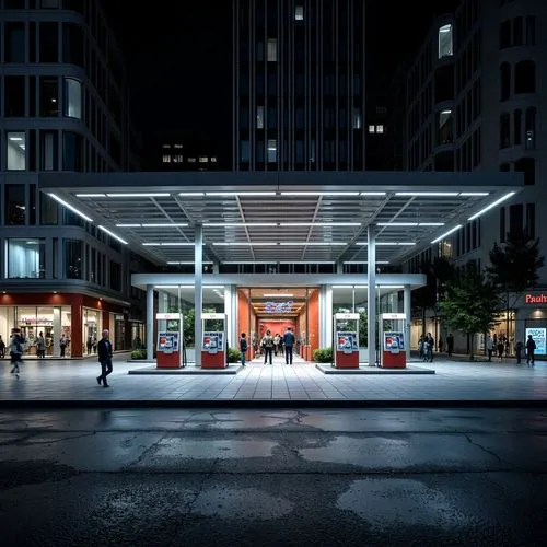 Gas Station Structuralism Style Architecture Design Ideas