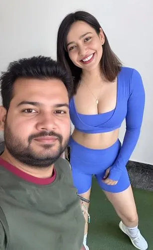 a woman posing next to a man with  on,vij,kafeel,shivdasani,jwala,ssg,kaur,jaszi,chandigarh,chebli,yuvraj,bhabhi,singer and actress,indian celebrity,hindiyah,ambani,bhavana,yrf,tanuja,bhavnani,saana