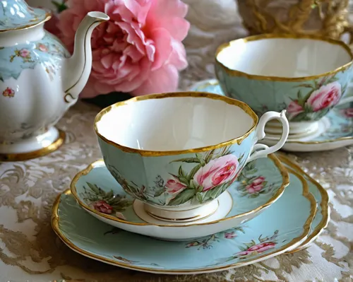Write about an elegant teatime with delicate china cups and saucers.,vintage china,vintage tea cup,tea party collection,tea cups,teacup arrangement,cup and saucer,tea set,chinaware,porcelain tea cup,t