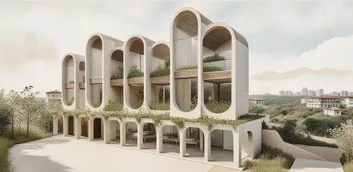 this is an architectural rendering of an architectural design,school design,balconies,render,facade panels,building honeycomb,apartment building,maisonettes,apartment block,rendered,renders,redevelopm