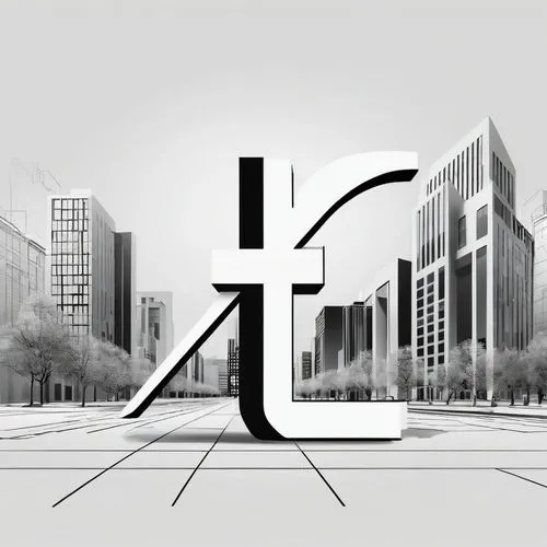 Minimalist logo-style image using the letters "A" and "P", representing the architecture and urban planning firm "Allgemeiner Plan". The design should reflect both urban layout and architectural preci