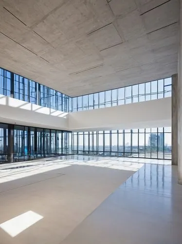 Achieve a minimalist feel with neutral colors and clean lines,daylighting,glass facade,chancellery,autostadt wolfsburg,concrete ceiling,new building,archidaily,modern office,structural glass,modern bu