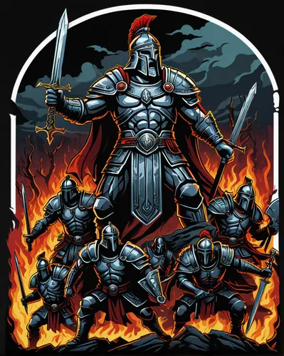 evil dungeons and dragons illustration for a sticker with a black background, in bold outline style, jagged edges, trashcore, light shading,t-shirts artwork,Vector,300dpi,adobe ilustration,coreldraw,m