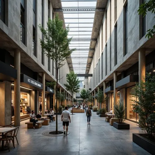 Shopping Centers Brutalism Style Building Design Ideas