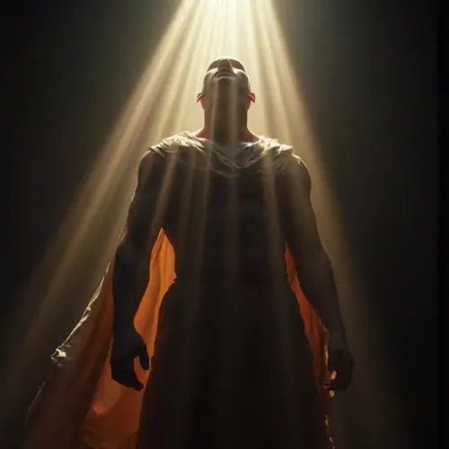 hourman,akhnaten,saitov,figure of justice,capes,kryptonian,shazam,ghul,the pillar of light,amon,octavius,mysterion,kandor,orange robes,basaveshwara,man silhouette,metahuman,wesker,supes,redeemer