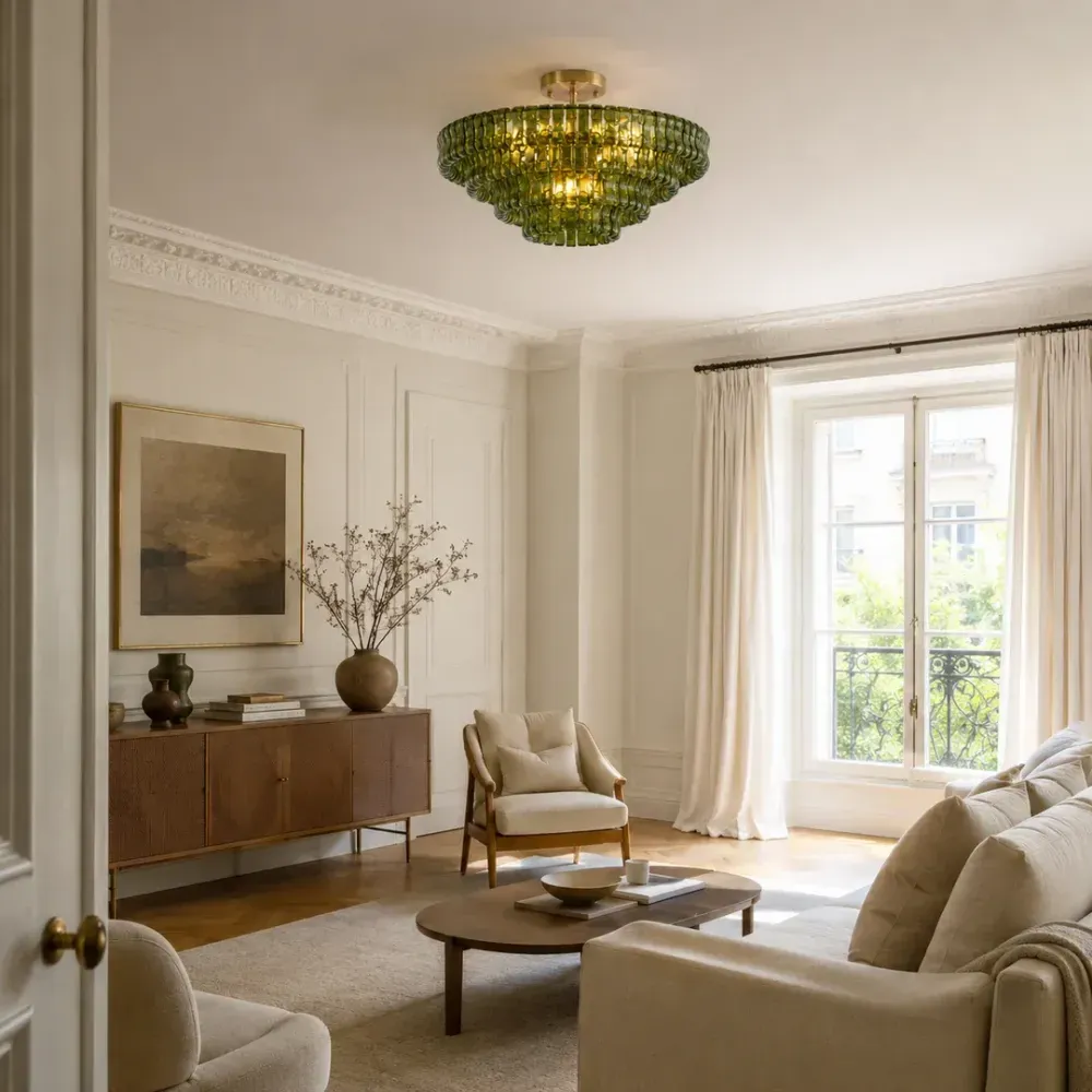 Ghiaccio Murano Glass Ceiling Lamp