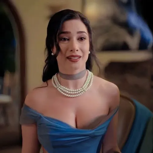 a young woman wearing a pearl and choker,charmed,pearl necklace,jasmine blue,jasmine sky,inamorata,pretty woman,bustier,bandeau,jasmine,jasmine bush,see through,see thru,exotica,necklace,a charming wo
