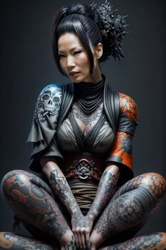 Lucy Liu,omotoyossi,dakini,body painting,geisha,bodypainting,bodypaint,yamantaka,taijutsu,body art,tattoo girl,japanese art,japanese woman,shinbutsu,nariko,benzaiten,geisha girl,seimei,sanjuro,geiko,k