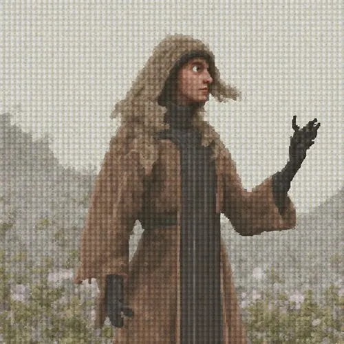 Kami by Kamicheetah digital art.,this is an image of a young man in costume,bitmaps,floral silhouette border,pixels,pixel art,comic halftone woman,floral silhouette frame,counting frame,crochet patter